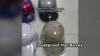 Transparent Dustproof Cap Storage Plastic Hat Display Boxes Packaging Cases