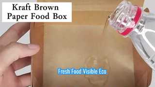 Contenitori da asporto usa e getta ecologici Scatole per alimenti in carta Kraft con finestra per la preparazione dei pasti Cate