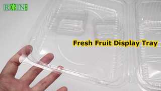 Large Food Storage Container Transparent Plastic Fruit Tray for Fresh Fruits