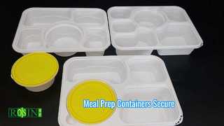 4/5/6 Compartment Meal Blister Boxes Disposable Plastic Food Containers with Lids