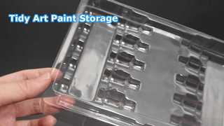 Customized Transparent Plastic Paint Tube Tray Storage Tray for Art Pigment Tubes